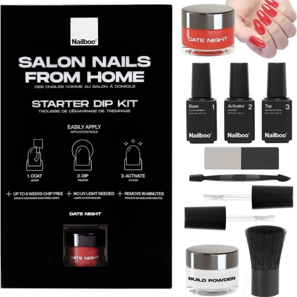 Nailboo Salon Nails From Home Starter Dip Kit Sealed DATE NIGHT
